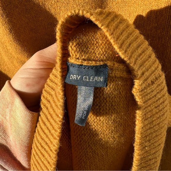 Polo by Ralph Lauren Men's V-Neck Sweater in Mustard Yellow - Picture 5 of 6